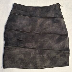Vena Cava Zipper Tier Mini Skirt 4 Black Gray Smoke Cotton Tencel club sexy